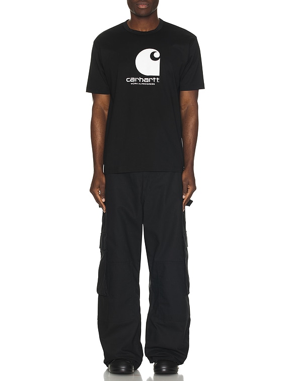 注目コラボ*Junya Watanabe X Carhartt* コットン Tシャツ NWT $350 Junya Watanabe + Carhartt Printed Cotton-Jersey T