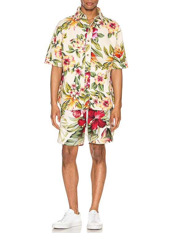 Jungle Kilikopela Shorts in Cream Hibiscus | FWRD
