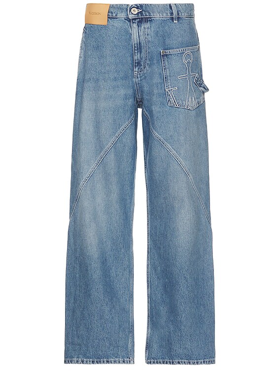 JW Anderson Twisted Workwear Jeans in Light Blue | FWRD