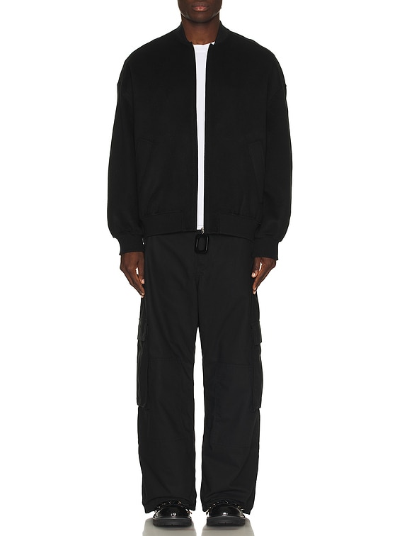 Jw Anderson Jwa Puller Oversized Bomber Jacket Black Bomber
