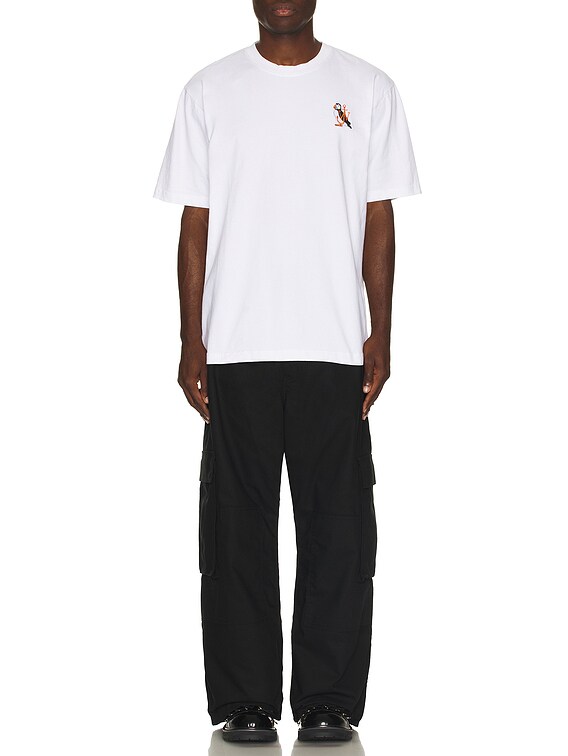 JW Anderson Puffin Embroidery T-Shirt in White | FWRD