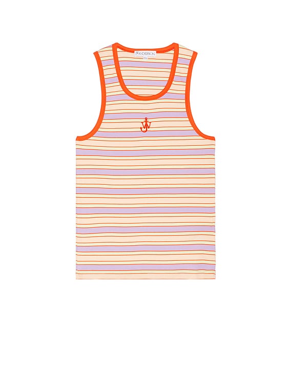 Striped Contrast Trim Vest