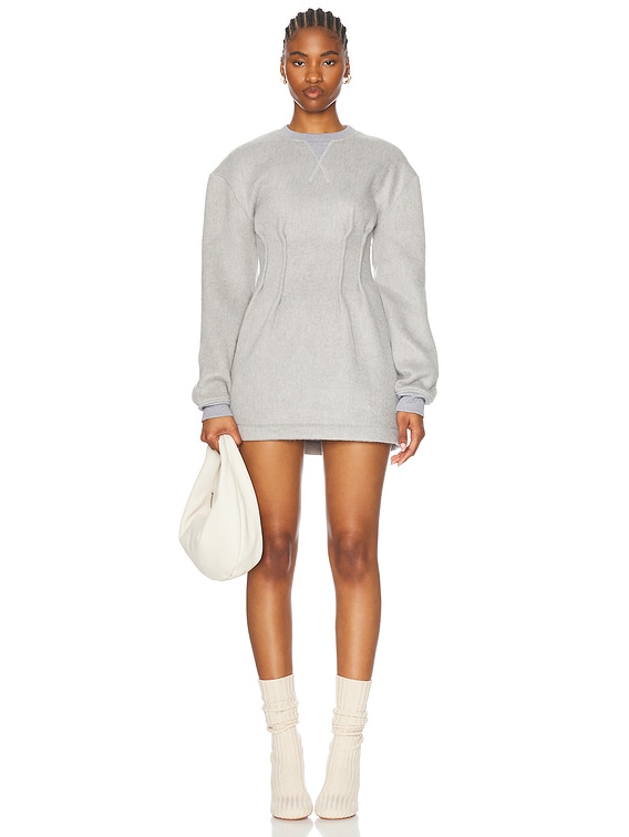 JW Anderson Textured Hourglass Dress | Grey | Size 12 | Shopbop