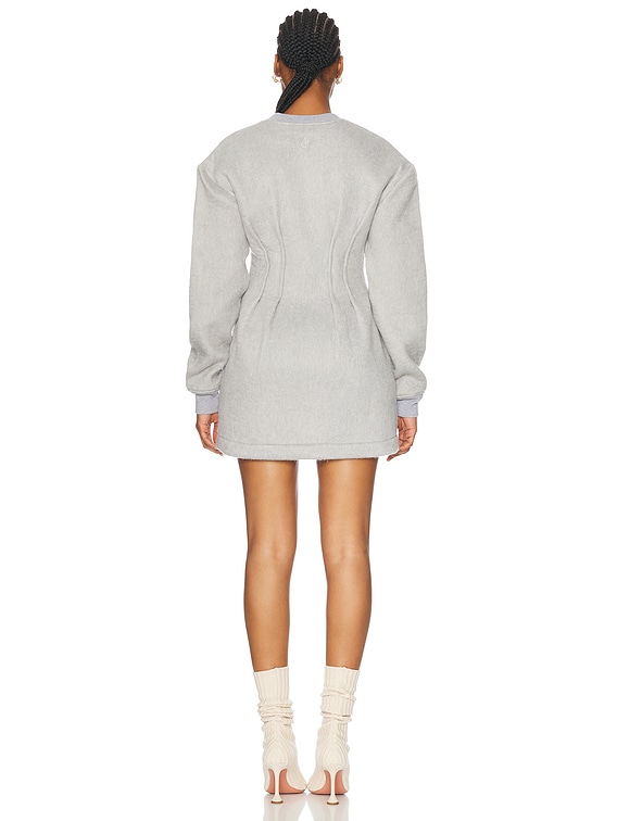 ワンピース JW ANDERSON Woman Dress Grey DR0479PG1777 907 JW Anderson Asymmetric Lace Trim Dress | Liberty