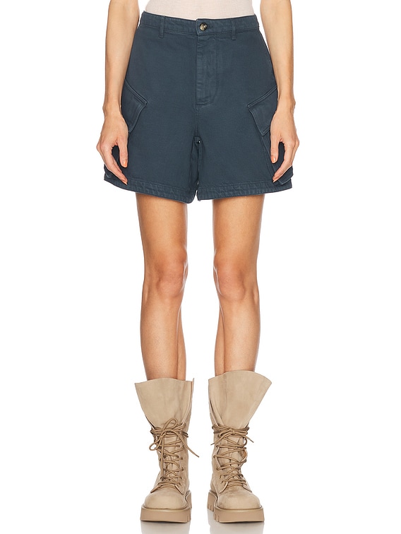【送料&関税込】J.W. Anderson High Waist Cargo Shorts Jw Anderson J.w. Anderson High Waist Cargo Shorts In Blue