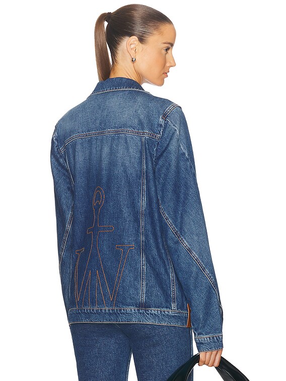 JW Anderson Twisted Denim Jacket in Light Blue | FWRD
