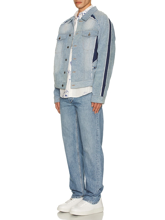 Ronaldinho x KidSuper Denim Jersey Jacket [Washed Blue]