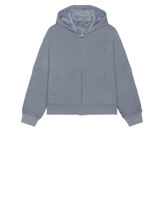 Kiko Kostadinov x Fox Racing Sherpa Zip Fleece Hoodie in Dark