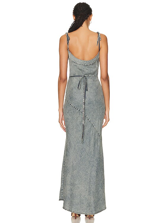KNWLS Issa Bias Dress in Washed Blue | FWRD