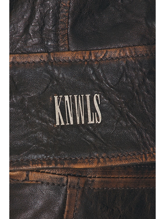 【関税込み】KNWLS ブラウン SLK レザージャケット KNWLS SLK Jacket in Brown | FWRD