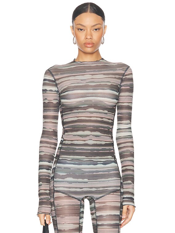 knwls　トップス KNWLS Halcyon Top in Bleach Stripe | FWRD