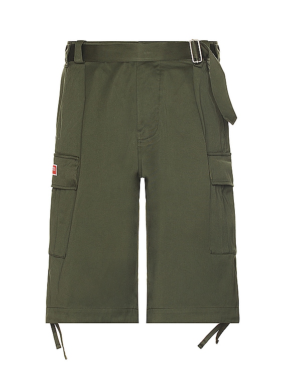 Kenzo Army Cargo Short in Dark Khaki | FWRD