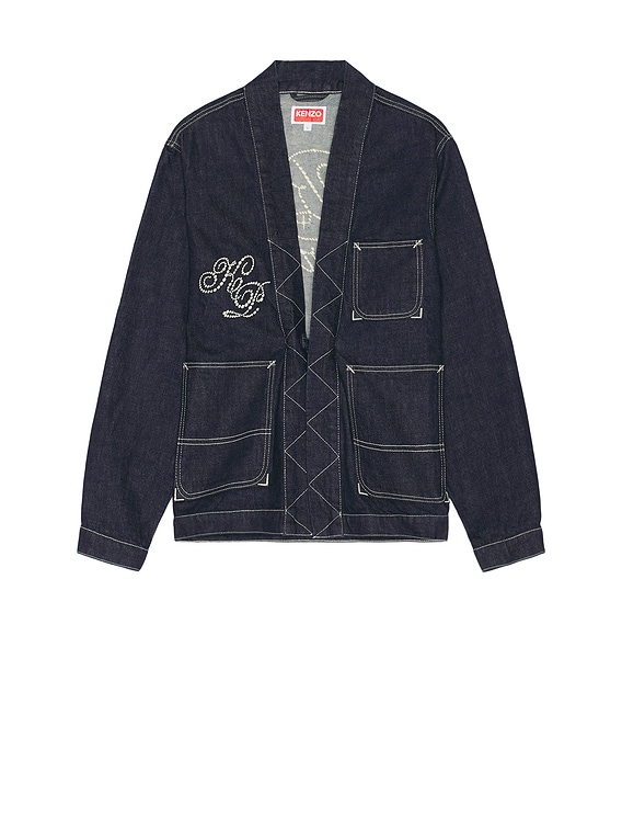Kenzo Kimono Constellation in Rinse Blue Denim | FWRD
