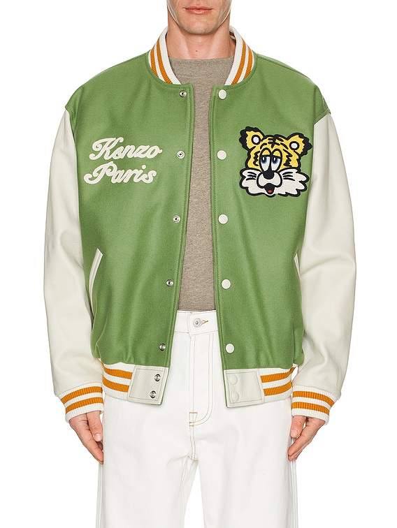 Kenzo x Verdy Collection Varsity Jacket in Pale Khaki | FWRD