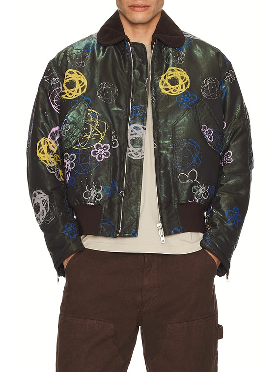Kenzo x Futura Bomber in Dark Khaki | FWRD