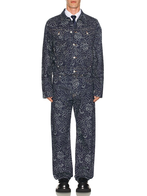 Kenzo Straight Asagao Fit Star Tiger in Rinse Blue Denim | FWRD Kenzo Straight Asagao Fit Star Tiger in Rinse Blue Denim | FWRD