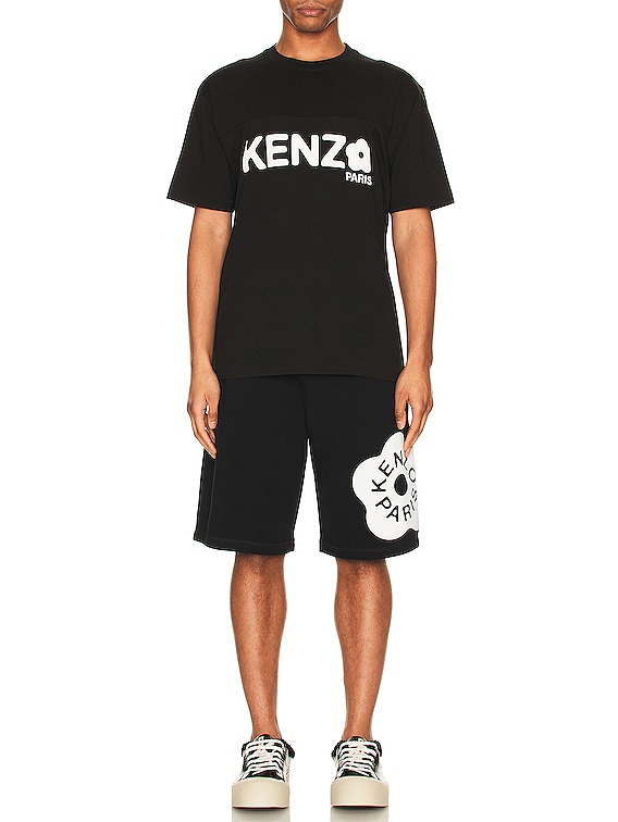 【KENZO】(W) Boke Flower 2.0 Embroidered Rib T-Shirt Black Kenzo Boke Flower 2.0 T-shirt in Black | FWRD