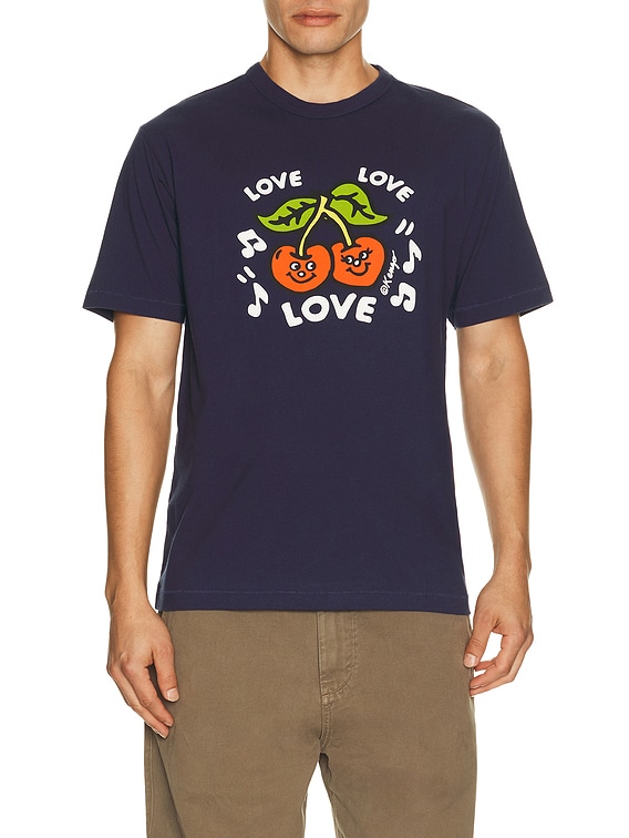 宗　0715 Kenzo Loves Classic T-Shirt in Blue Black | FWRD