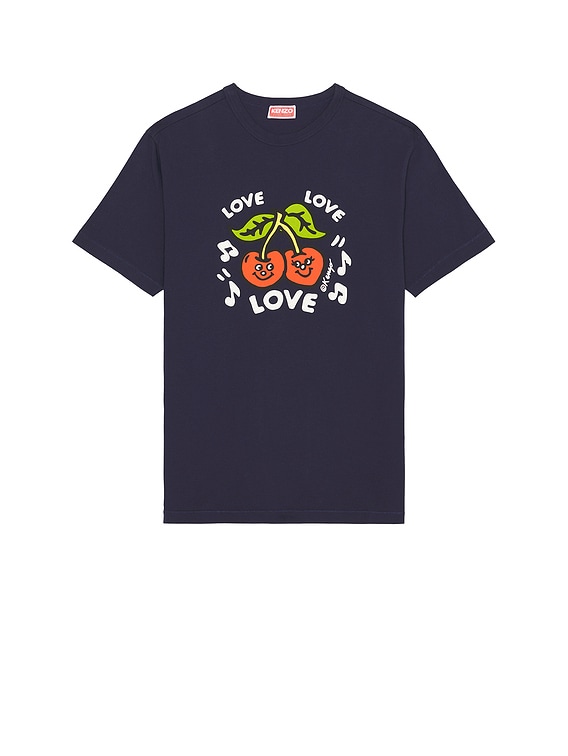 Kenzo Loves Classic T-Shirt in Blue Black | FWRD