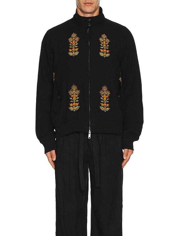 Kartik Research x Baracuta Hand Embroidered Jacket in Black | FWRD