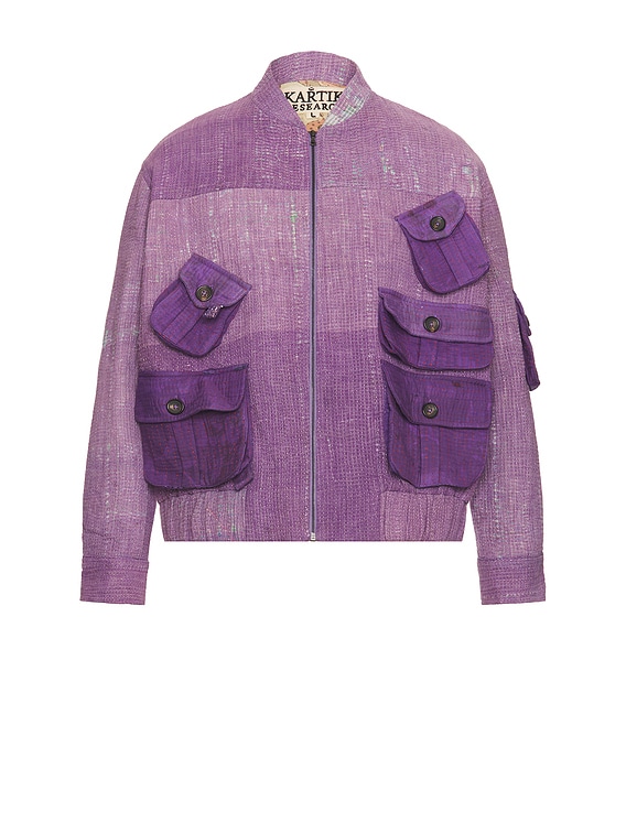 Kartik Research Bomber Jacket in Purple | FWRD
