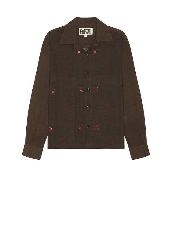 Kartik Research BOX 襟付きシャツ - Oak, Red, & Purple | FWRD