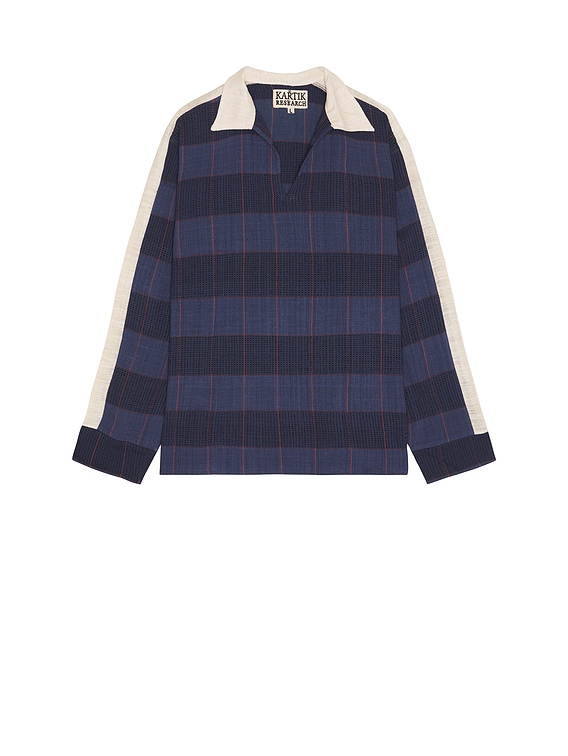 Kartik Research Bhutia Shirt in Indigo & Sand | FWRD