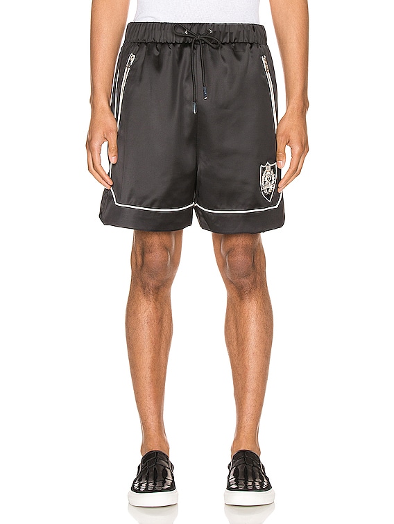 black tracksuit shorts