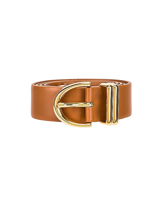 The Bambi Belt in Black Leather with Gold– KHAITE