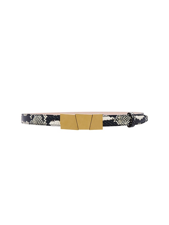 KHAITE Axel Antique Gold 20mm Belt in Natural | FWRD display picture 1