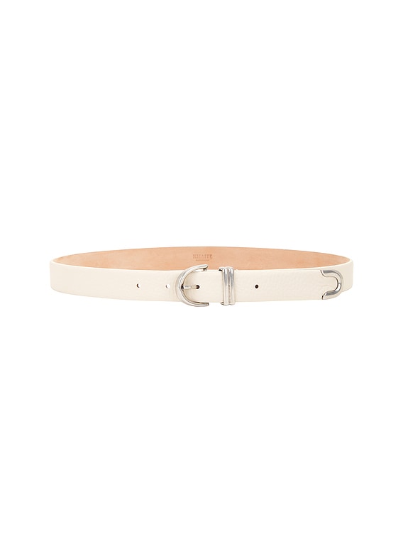 KHAITE Bambi Antique Silver 25mm Belt in Dark Ivory | FWRD