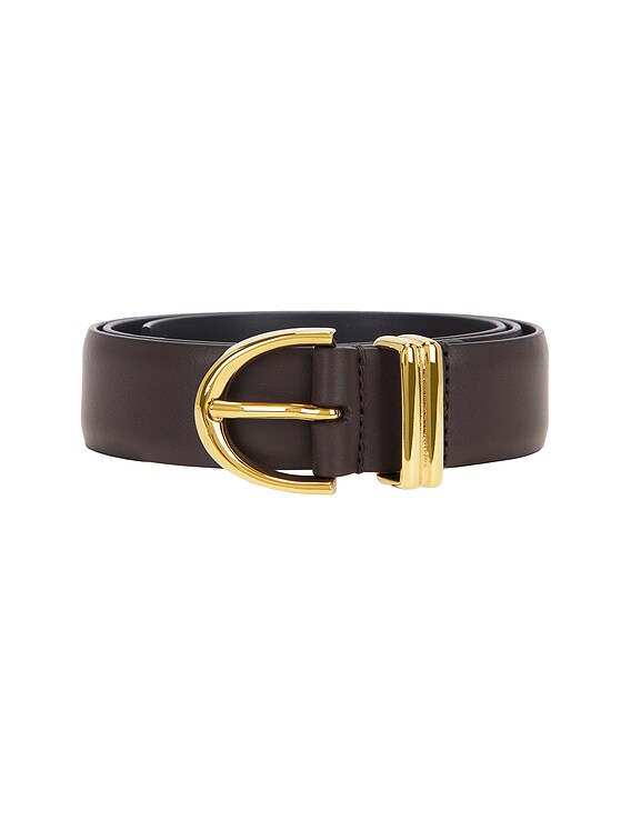 KHAITE Bambi Skinny Belt in Dark Brown | FWRD