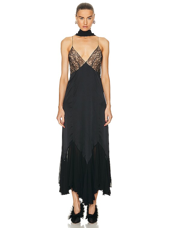 ワンピース KHAITE FW25 KHAITE Dresses Black (9808429 200) Khaite - Basile Black Midi Dress | Mitchell Stores