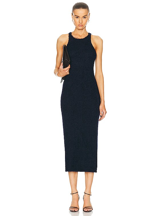 KHAITE Jaime Dress in Navy | FWRD KHAITE Jaime Dress in Navy | FWRD