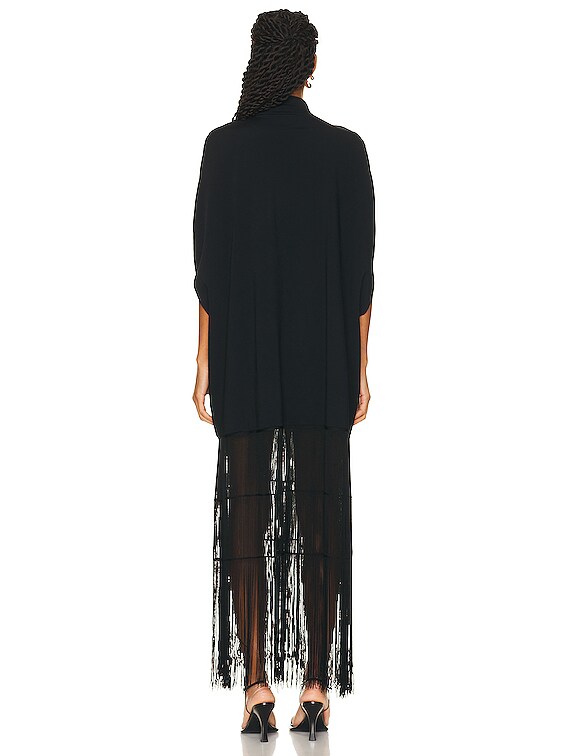 KHAITE Olson fringed maxi dress - Black