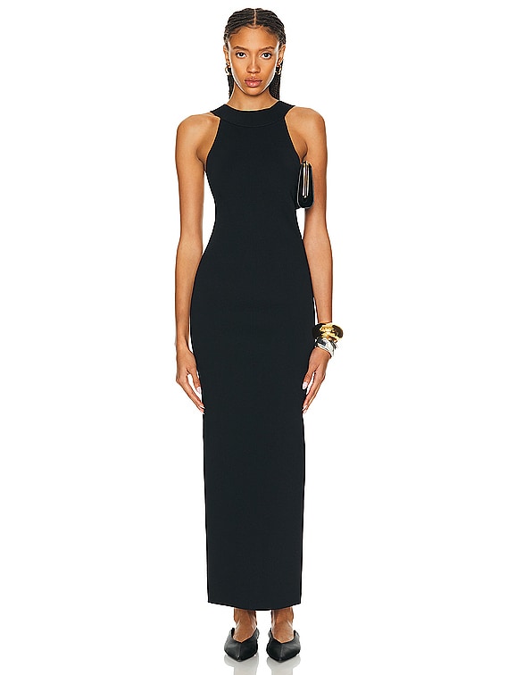 ワンピース KHAITE FW23 KAL DRESS (5364541 200 BLACK) KHAITE The Kal Dress in Black | khaite | REVERSIBLE