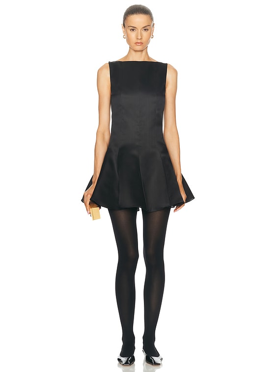 ワンピース KHAITE BLACK SILK MINI MAGS DRESS Mags Dress in Black – KHAITE