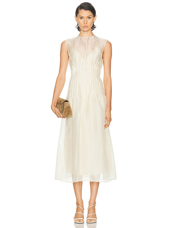 KHAITE Wes Dress in Bone | FWRD