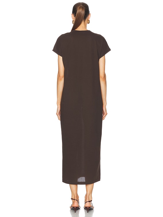 ワンピース KHAITE - VERDA DRESS Verda cotton-blend jersey maxi dress in black - Khaite