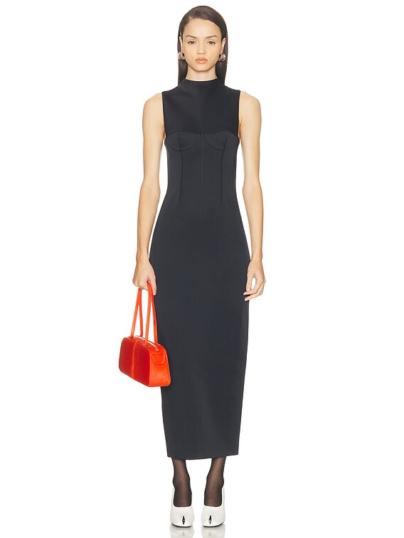 KHAITE Shoshanna Dress in Black | FWRD