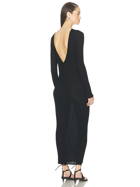 KHAITE Sigrid Dress in Black | FWRD