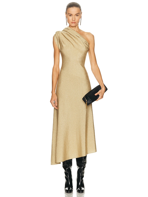 KHAITE Coast Dress in Gold