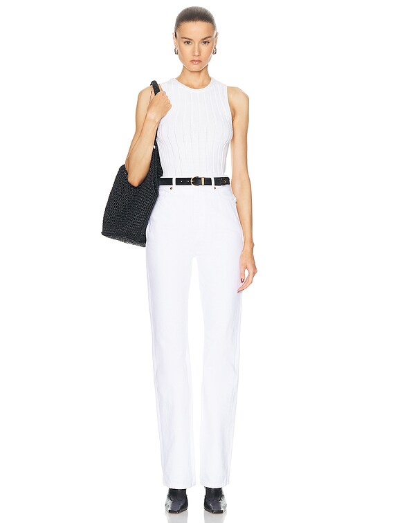 KHAITE Danielle Straight Leg in White | FWRD