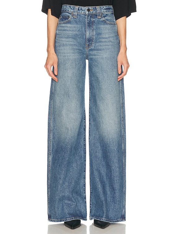KHAITE Dane Flare Leg Jeans in Heath | FWRD