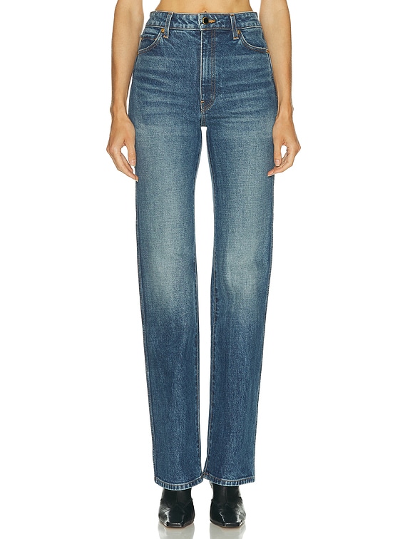 KHAITE Danielle Wide Leg in Harkins | FWRD