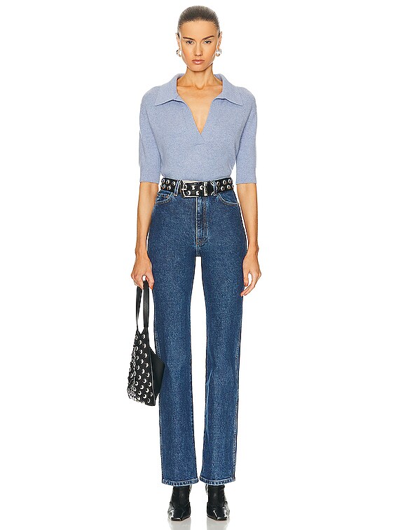 KHAITE Shrunken Jo Sweater in Polar | FWRD