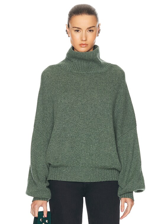 KHAITE Morris Cashmere Sweater in Eucalyptus | FWRD