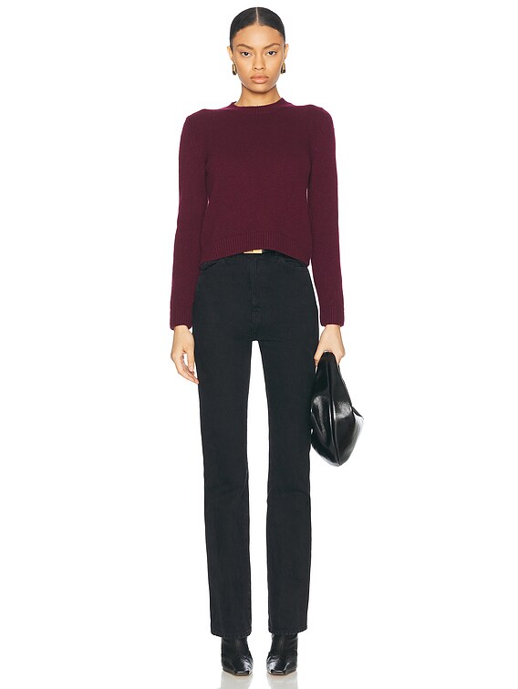 KHAITE Leta Cashmere Sweater in Eggplant | FWRD