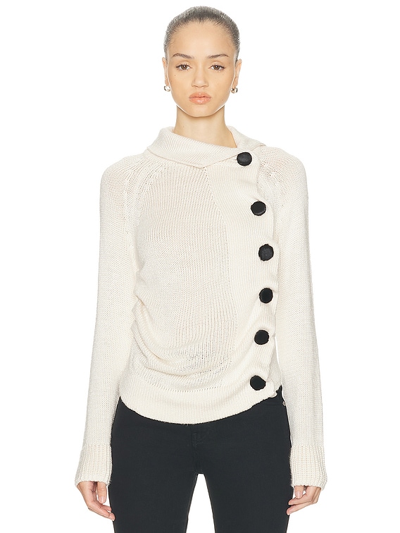 KHAITE Lorrai Cardigan in Glaze | FWRD