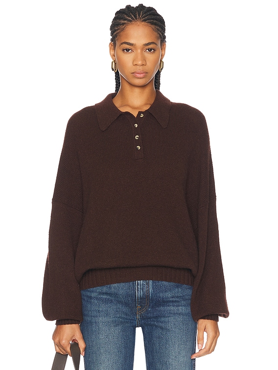 KHAITE Rene Sweater in Rosewood | FWRD 